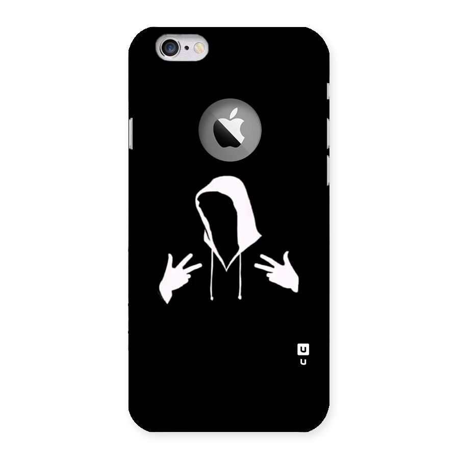 Cool Hoodie Silhouette Back Case for iPhone 6 Logo Cut