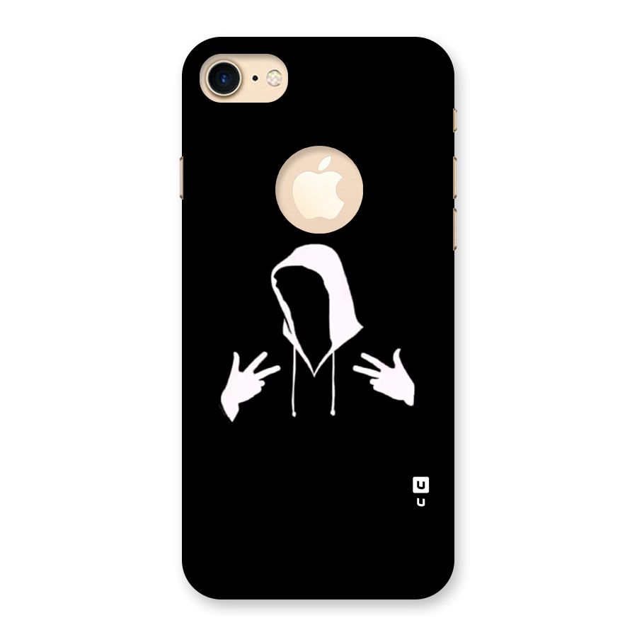 Cool Hoodie Silhouette Back Case for iPhone 7 Logo Cut