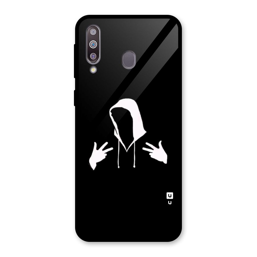 Cool Hoodie Silhouette Glass Back Case for Galaxy M30