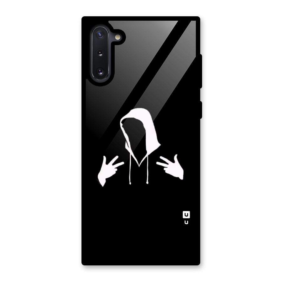 Cool Hoodie Silhouette Glass Back Case for Galaxy Note 10