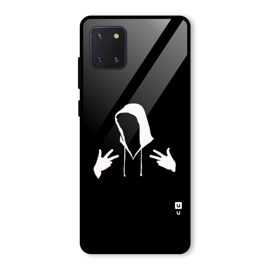Cool Hoodie Silhouette Glass Back Case for Galaxy Note 10 Lite