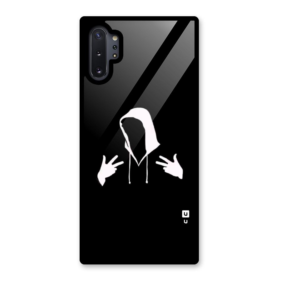 Cool Hoodie Silhouette Glass Back Case for Galaxy Note 10 Plus