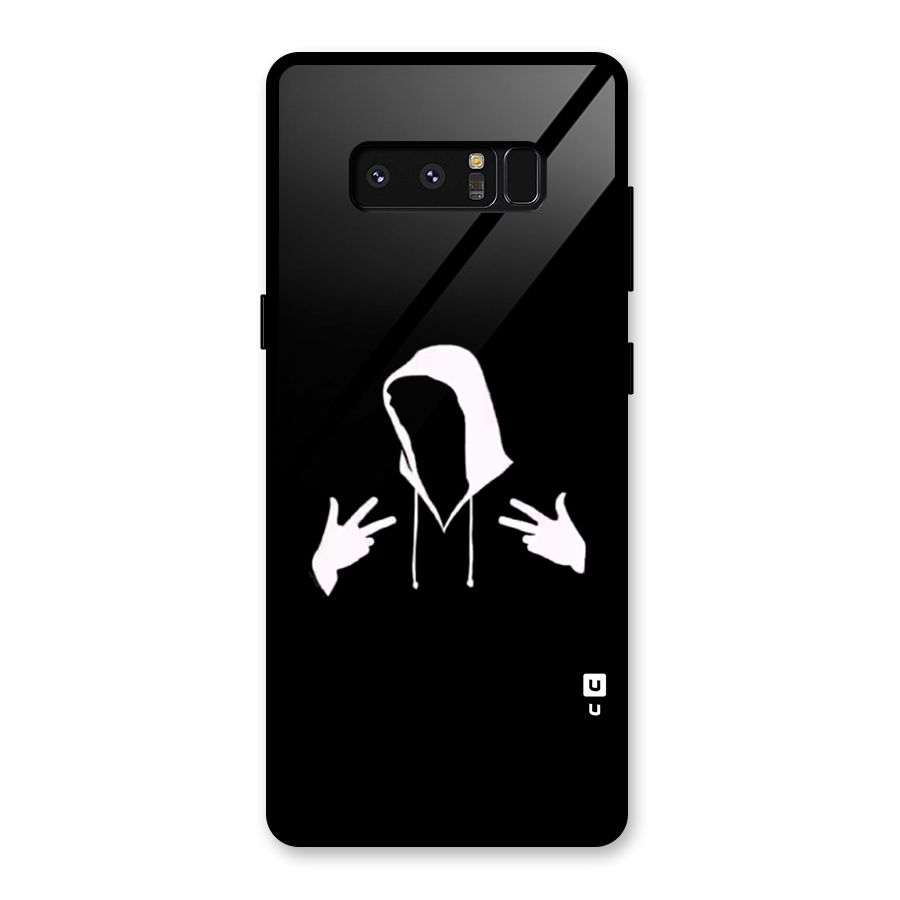 Cool Hoodie Silhouette Glass Back Case for Galaxy Note 8