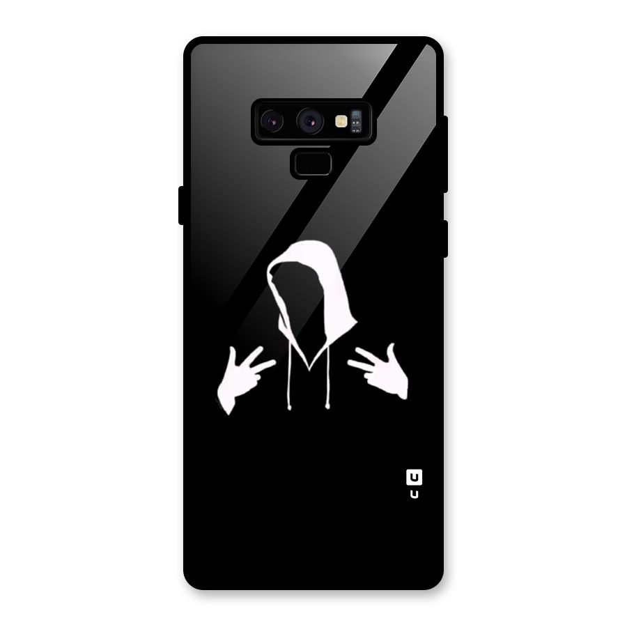 Cool Hoodie Silhouette Glass Back Case for Galaxy Note 9