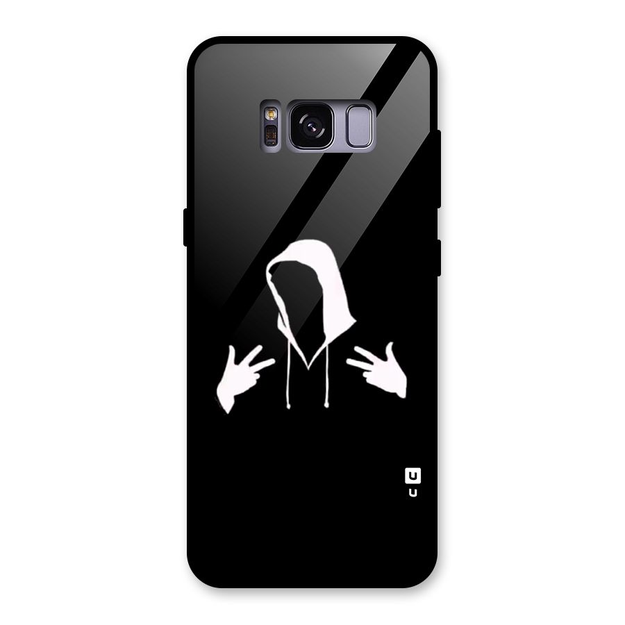 Cool Hoodie Silhouette Glass Back Case for Galaxy S8