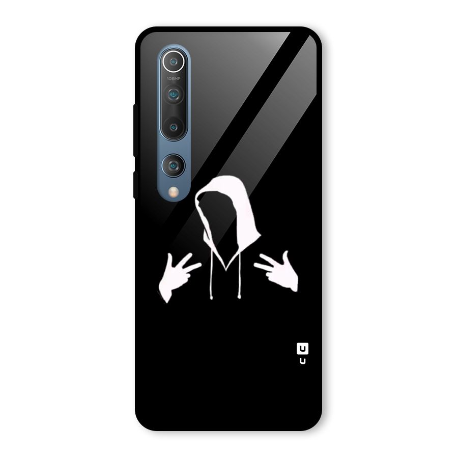 Cool Hoodie Silhouette Glass Back Case for Mi 10