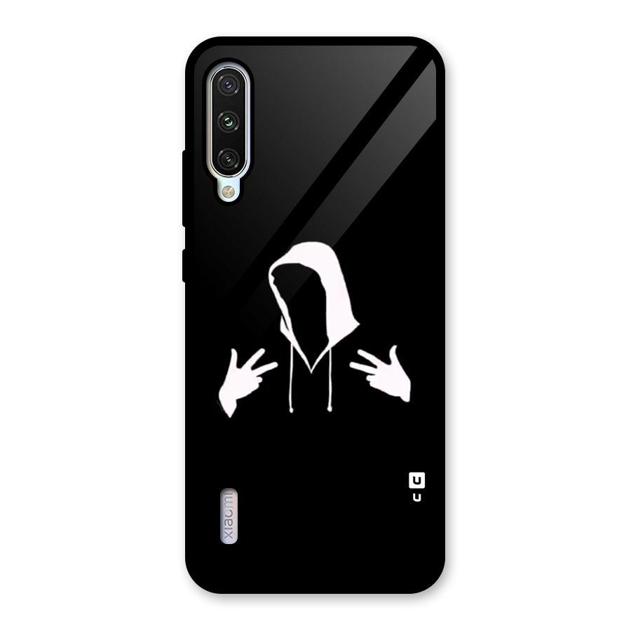 Cool Hoodie Silhouette Glass Back Case for Mi A3
