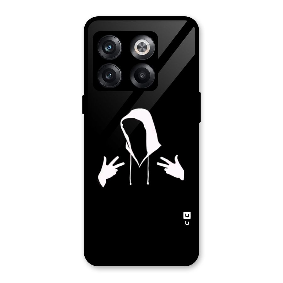 Cool Hoodie Silhouette Glass Back Case for OnePlus 10T