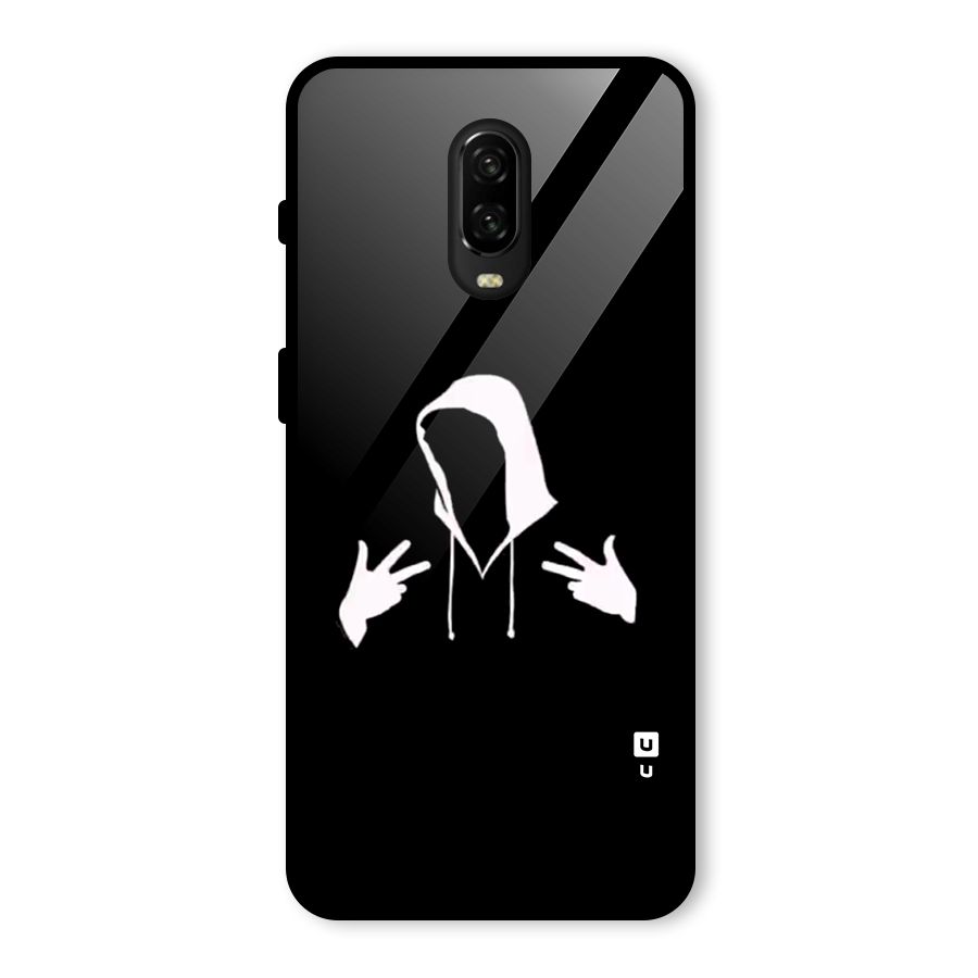 Cool Hoodie Silhouette Glass Back Case for OnePlus 6T
