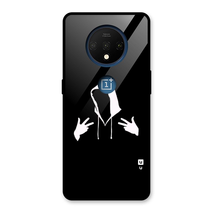 Cool Hoodie Silhouette Glass Back Case for OnePlus 7T