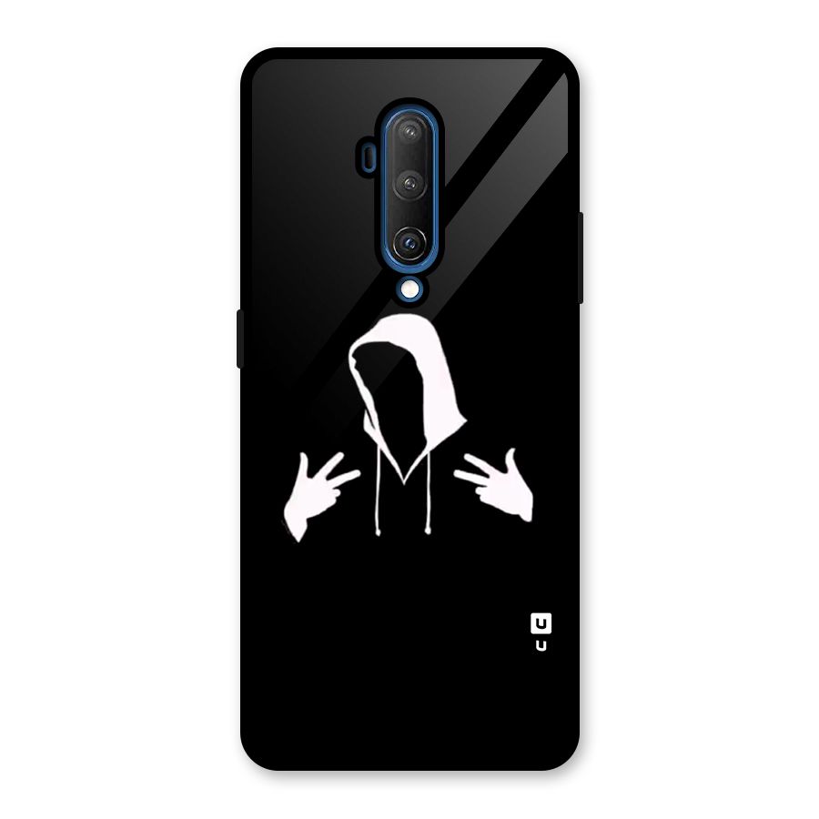 Cool Hoodie Silhouette Glass Back Case for OnePlus 7T Pro