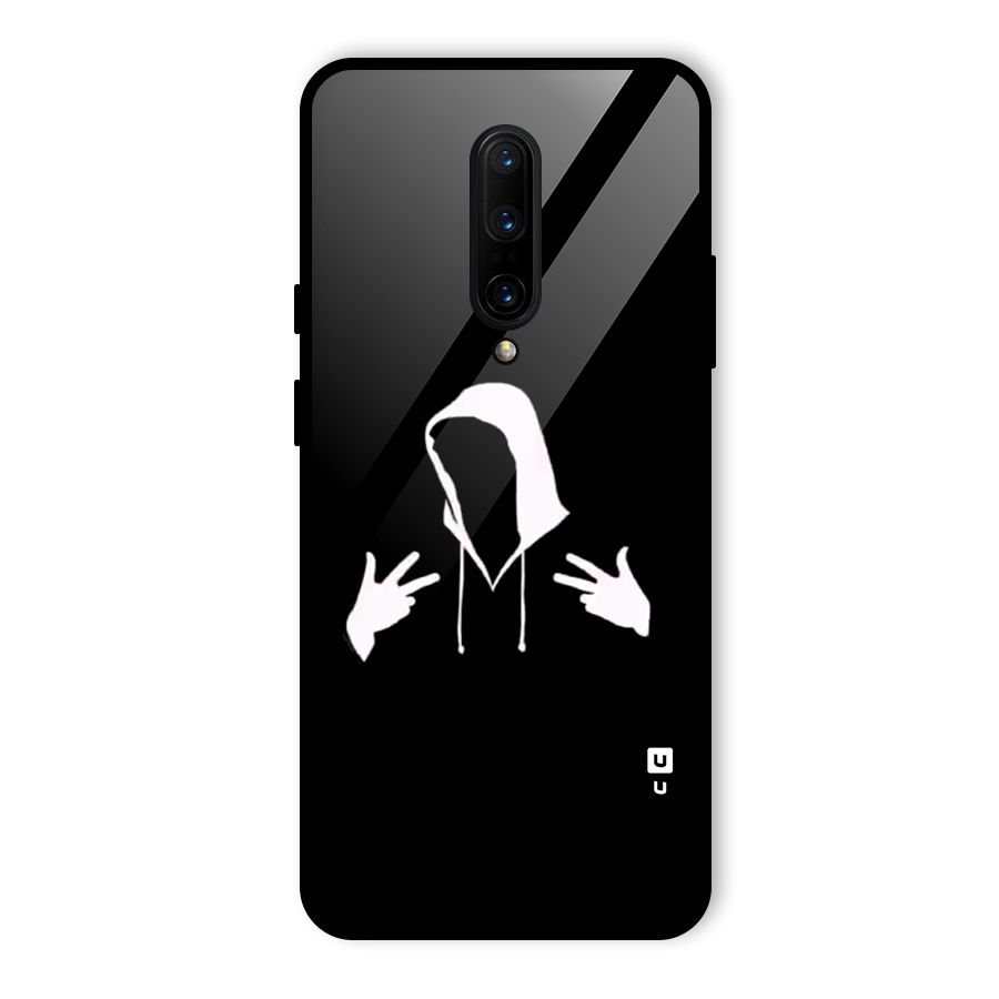 Cool Hoodie Silhouette Glass Back Case for OnePlus 7 Pro