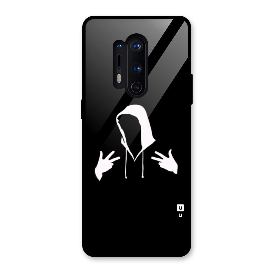 Cool Hoodie Silhouette Glass Back Case for OnePlus 8 Pro