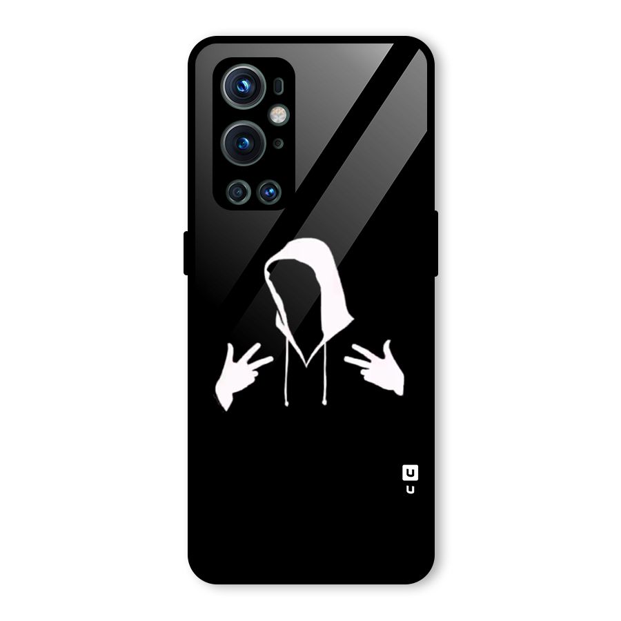 Cool Hoodie Silhouette Glass Back Case for OnePlus 9 Pro