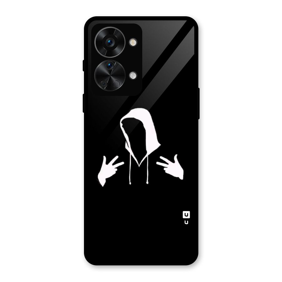 Cool Hoodie Silhouette Glass Back Case for OnePlus Nord 2T