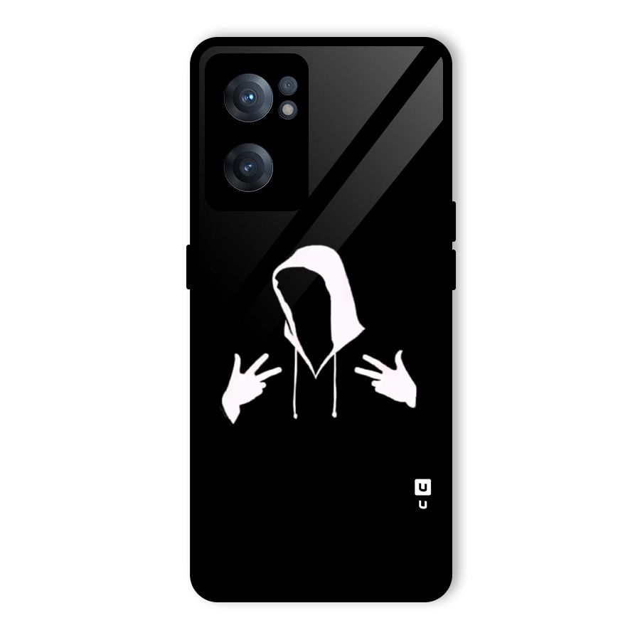 Cool Hoodie Silhouette Glass Back Case for OnePlus Nord CE 2 5G