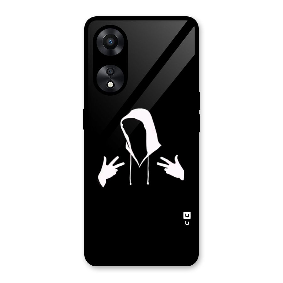 Cool Hoodie Silhouette Glass Back Case for Oppo A78