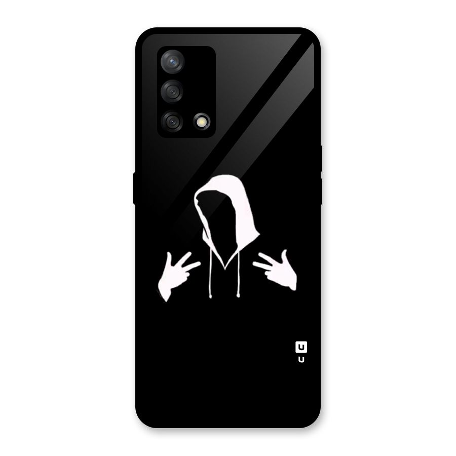 Cool Hoodie Silhouette Glass Back Case for Oppo F19
