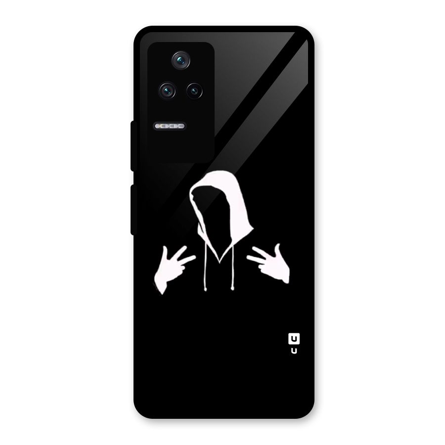Cool Hoodie Silhouette Glass Back Case for Poco F4 5G