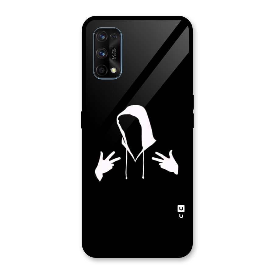 Cool Hoodie Silhouette Glass Back Case for Realme 7 Pro