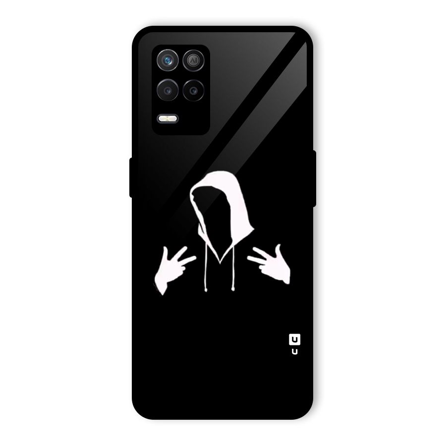 Cool Hoodie Silhouette Glass Back Case for Realme 8 5G
