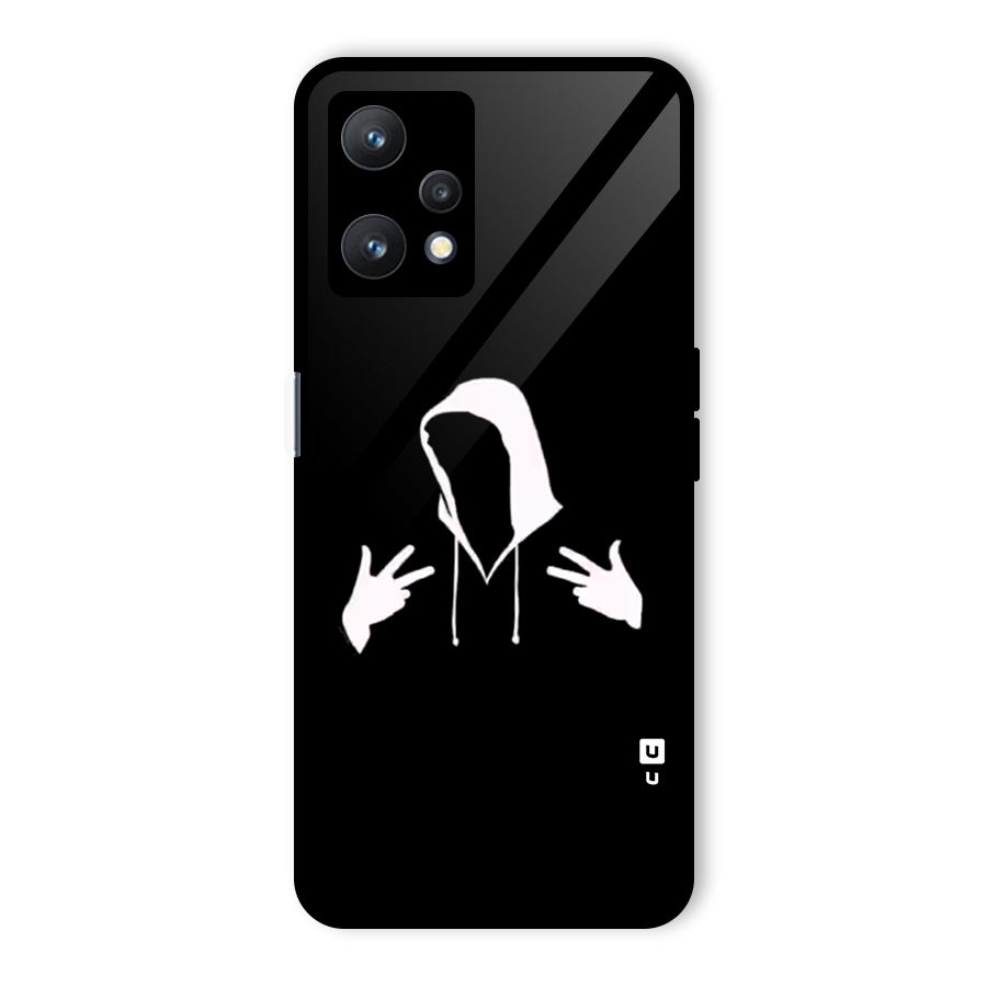 Cool Hoodie Silhouette Glass Back Case for Realme 9 Pro 5G