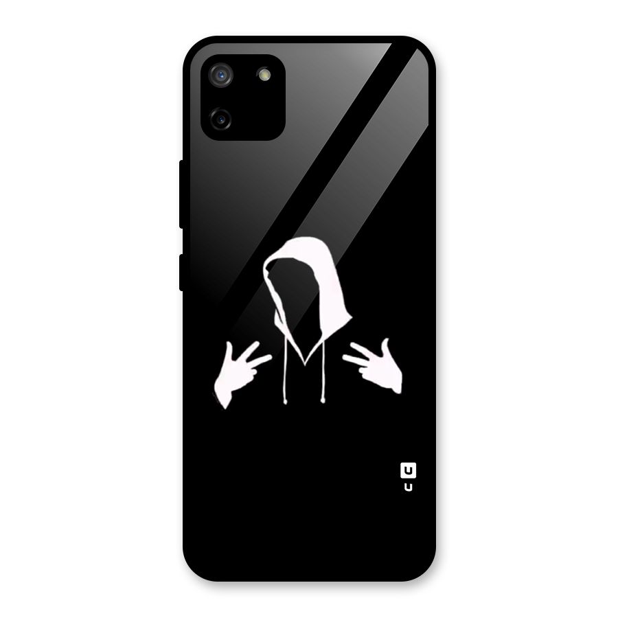 Cool Hoodie Silhouette Glass Back Case for Realme C11