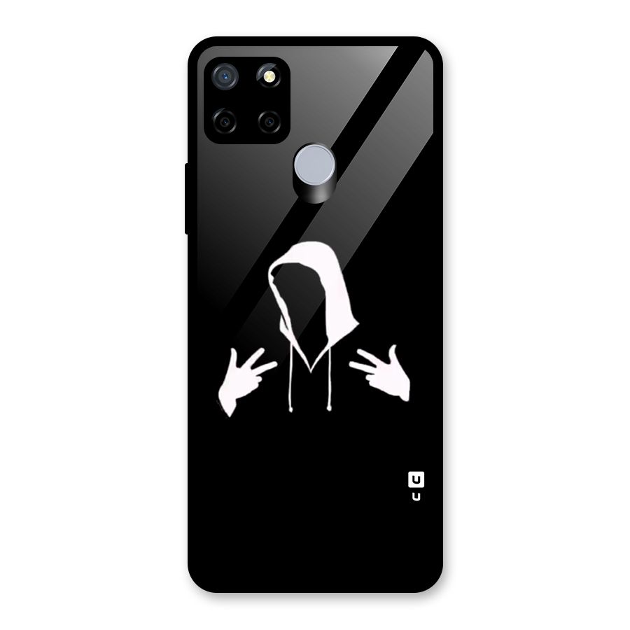 Cool Hoodie Silhouette Glass Back Case for Realme Narzo 30A