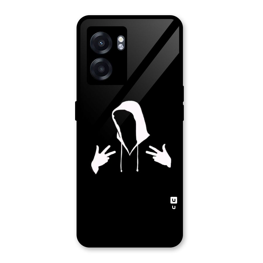 Cool Hoodie Silhouette Glass Back Case for Realme Narzo 50 5G
