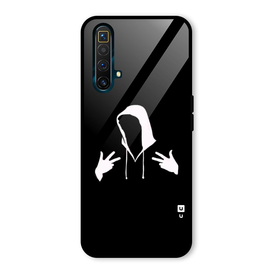 Cool Hoodie Silhouette Glass Back Case for Realme X3