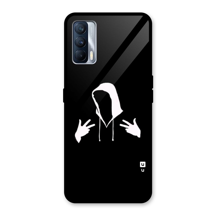 Cool Hoodie Silhouette Glass Back Case for Realme X7