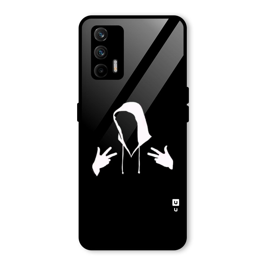Cool Hoodie Silhouette Glass Back Case for Realme X7 Max