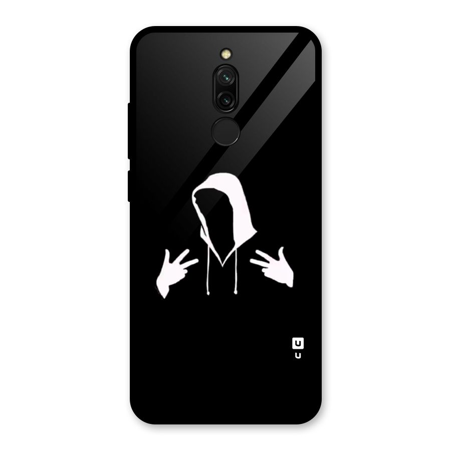 Cool Hoodie Silhouette Glass Back Case for Redmi 8