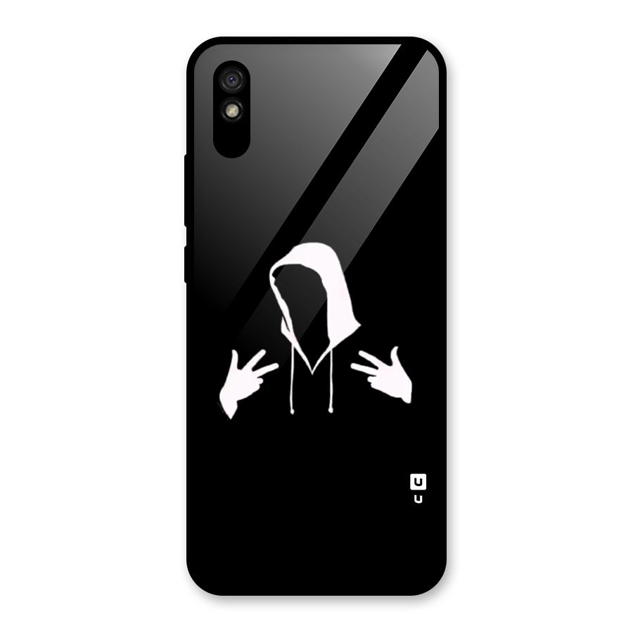Cool Hoodie Silhouette Glass Back Case for Redmi 9i