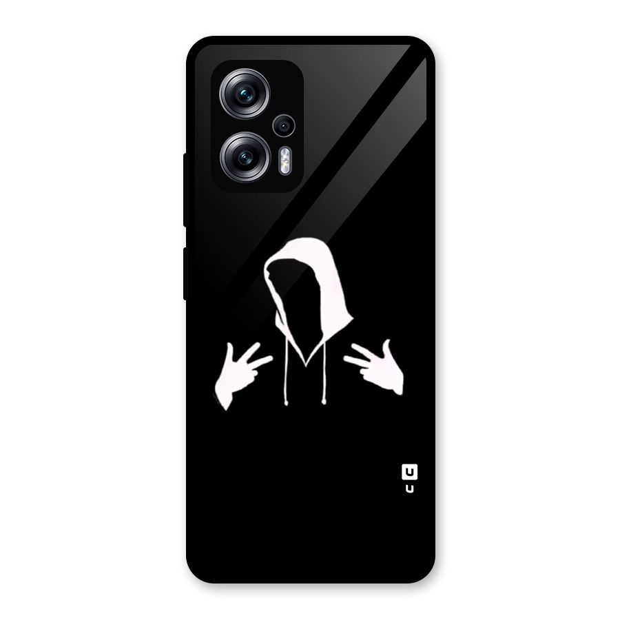 Cool Hoodie Silhouette Glass Back Case for Redmi K50i