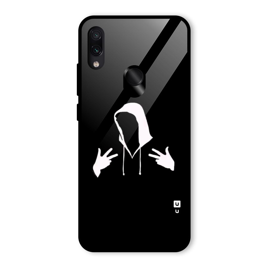Cool Hoodie Silhouette Glass Back Case for Redmi Note 7 Pro