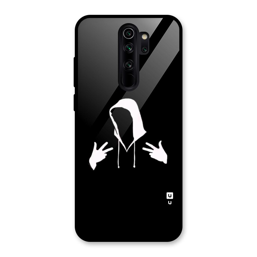 Cool Hoodie Silhouette Glass Back Case for Redmi Note 8 Pro