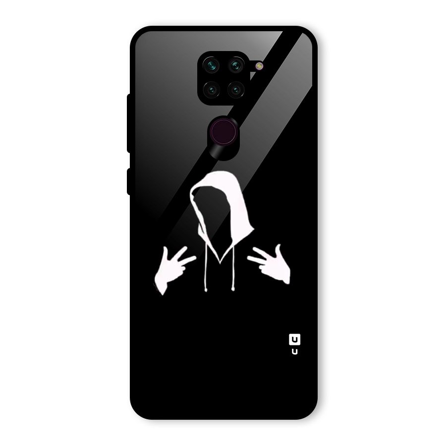 Cool Hoodie Silhouette Glass Back Case for Redmi Note 9
