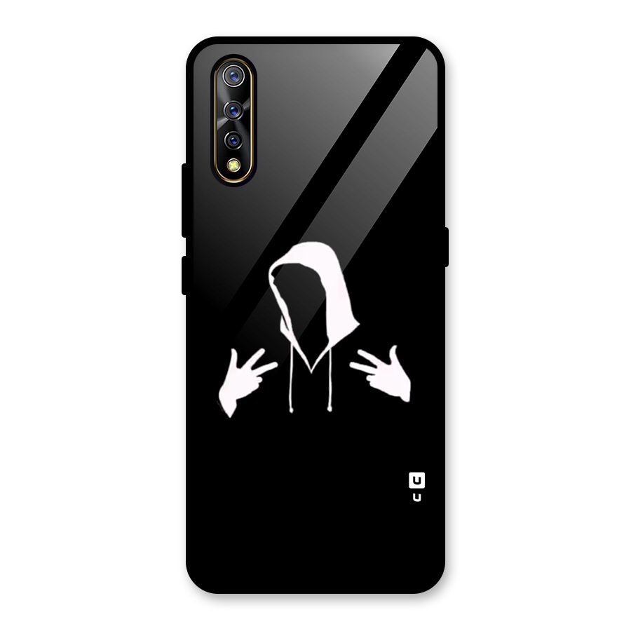 Cool Hoodie Silhouette Glass Back Case for Vivo S1