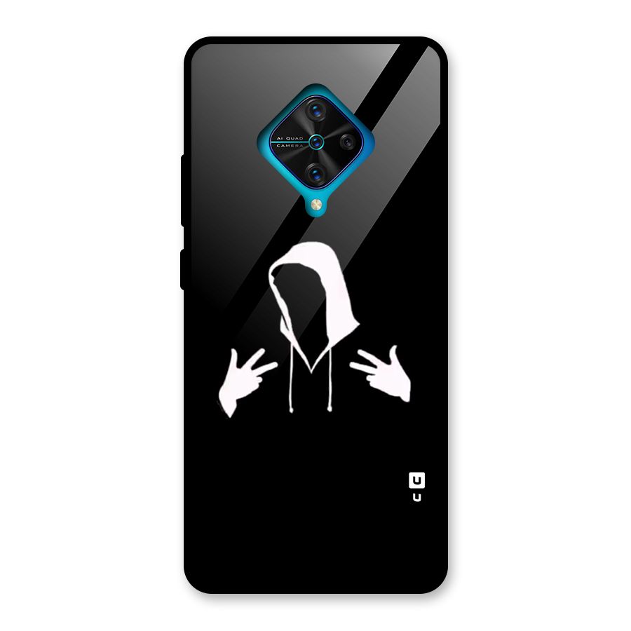Cool Hoodie Silhouette Glass Back Case for Vivo S1 Pro