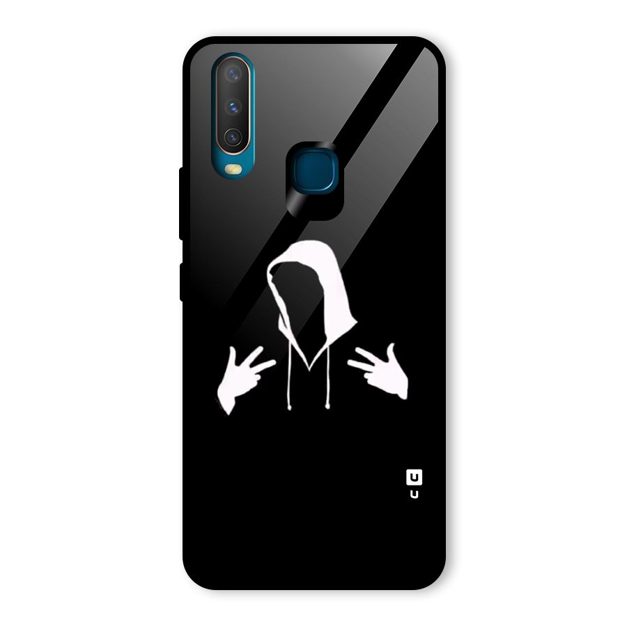 Cool Hoodie Silhouette Glass Back Case for Vivo U10