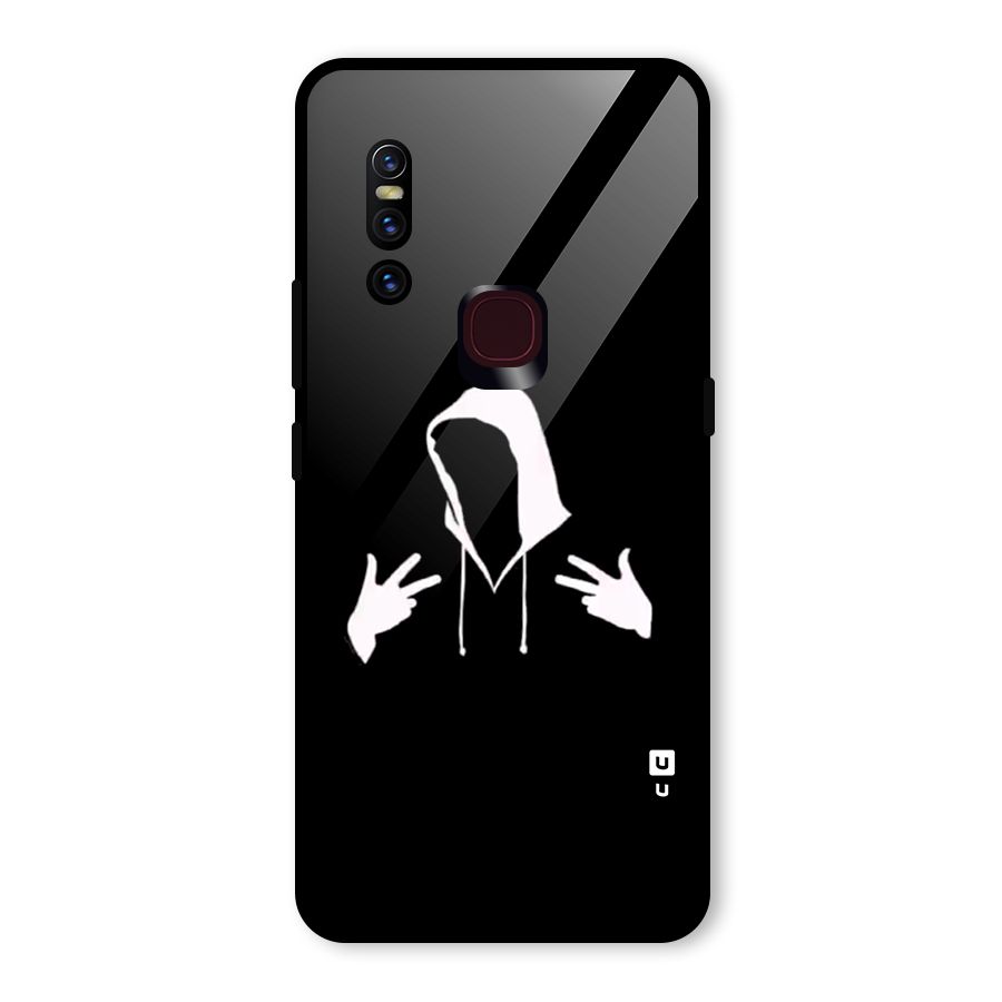 Cool Hoodie Silhouette Glass Back Case for Vivo V15