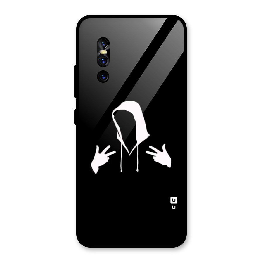 Cool Hoodie Silhouette Glass Back Case for Vivo V15 Pro