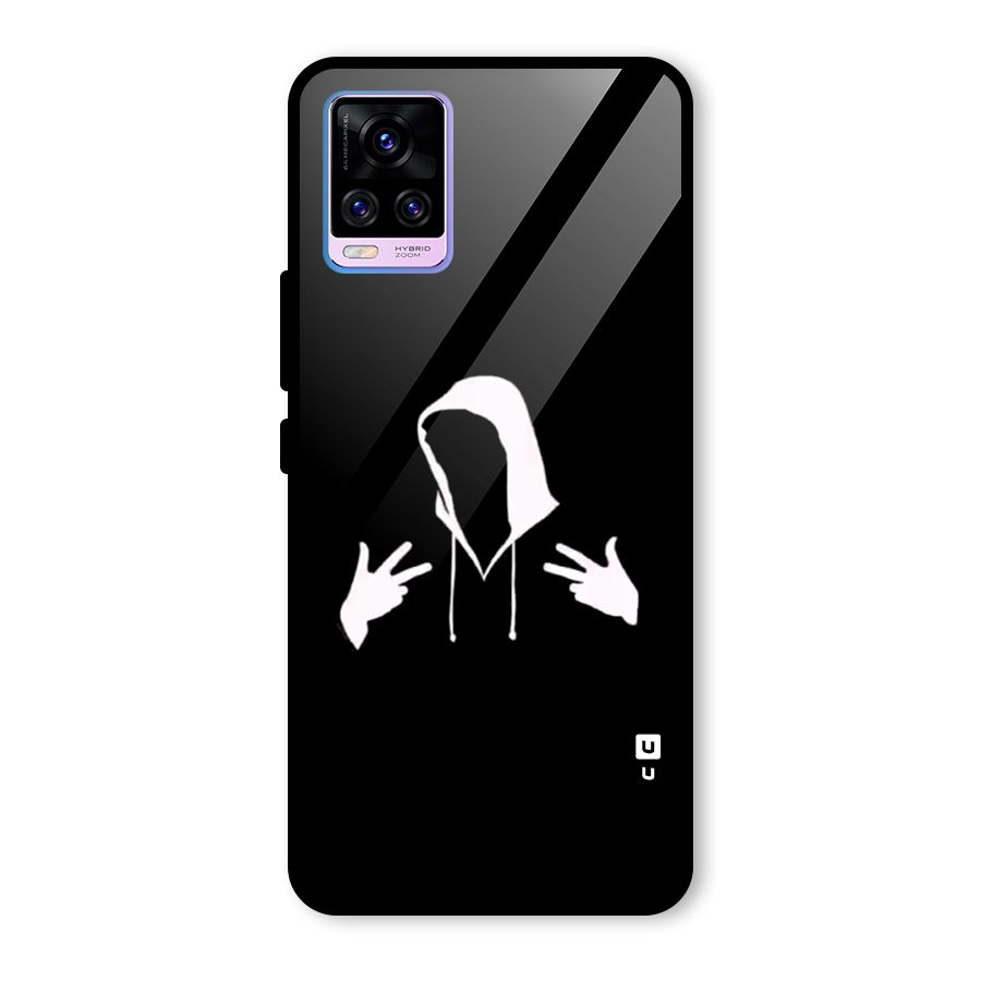 Cool Hoodie Silhouette Glass Back Case for Vivo V20 Pro