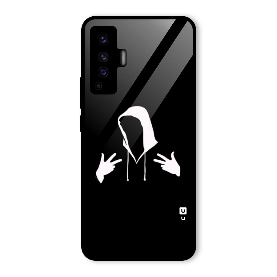 Cool Hoodie Silhouette Glass Back Case for Vivo X50