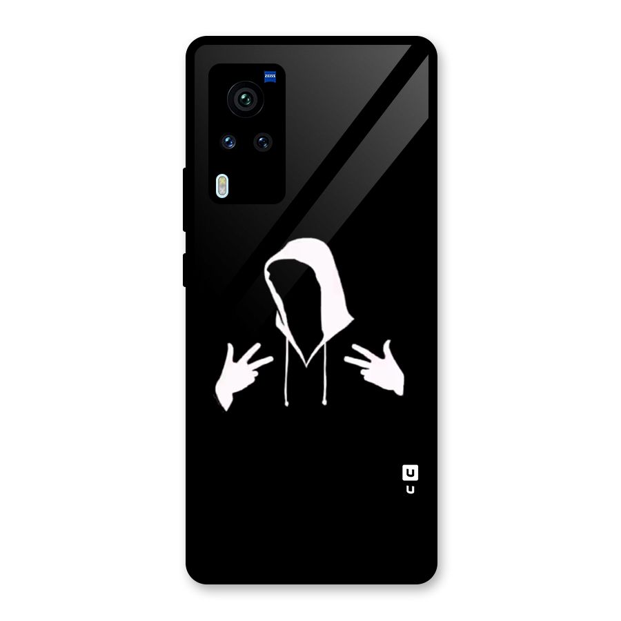 Cool Hoodie Silhouette Glass Back Case for Vivo X60 Pro