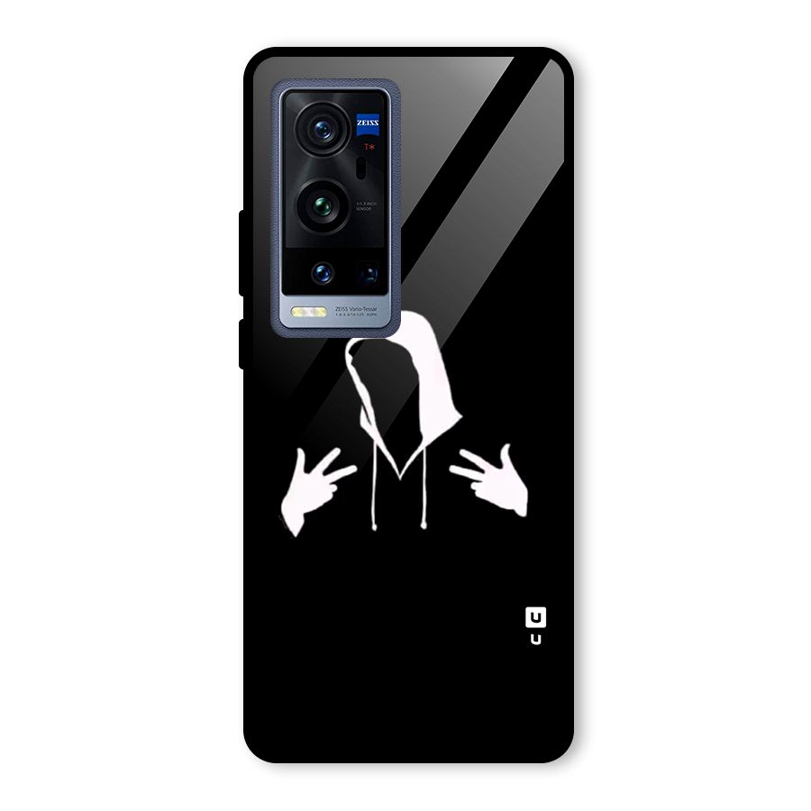 Cool Hoodie Silhouette Glass Back Case for Vivo X60 Pro Plus
