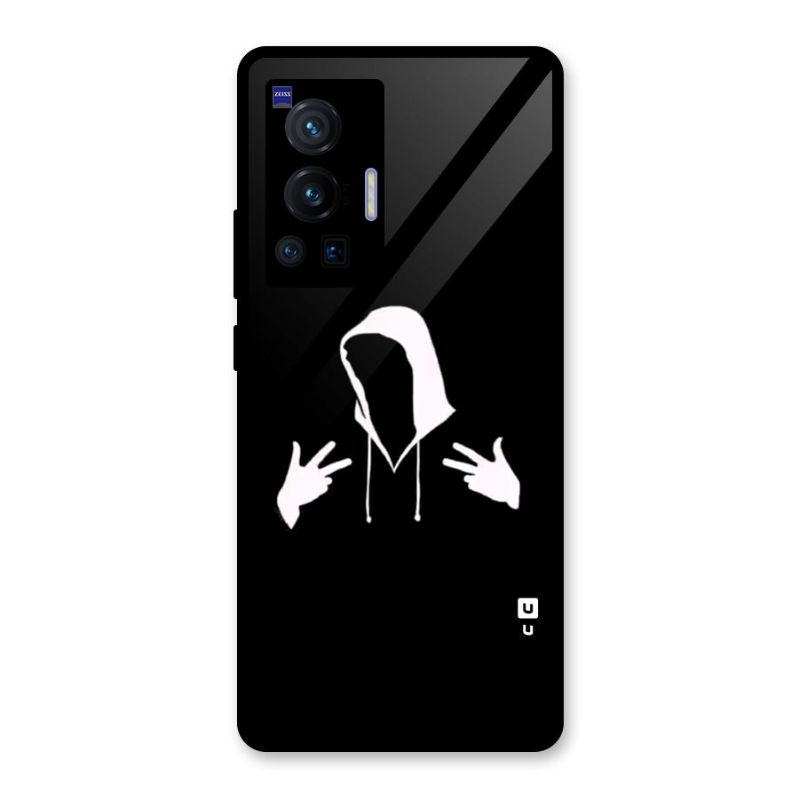 Cool Hoodie Silhouette Glass Back Case for Vivo X70 Pro