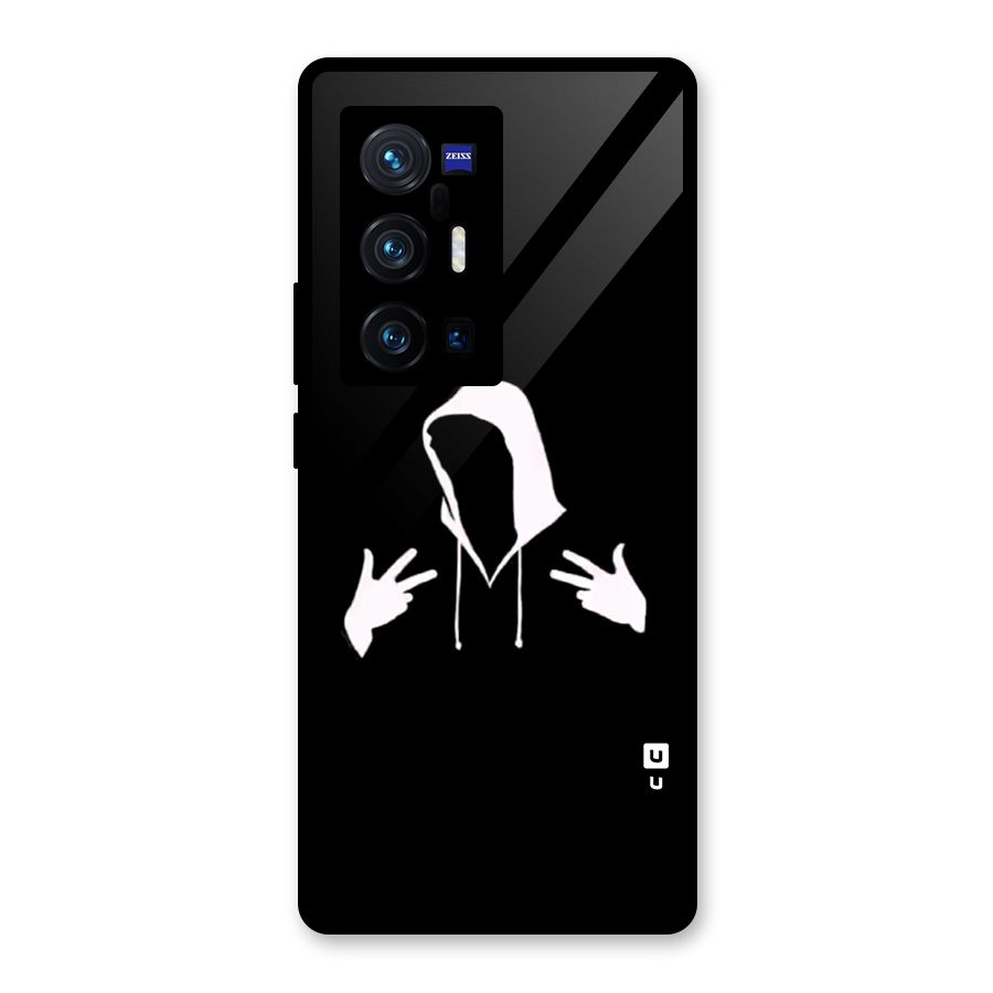 Cool Hoodie Silhouette Glass Back Case for Vivo X70 Pro Plus