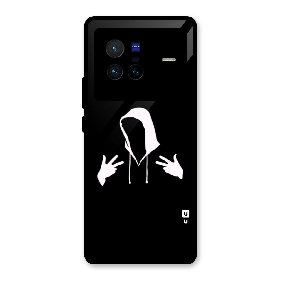 Cool Hoodie Silhouette Glass Back Case for Vivo X80